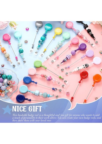 50 Adet Boncuklu Rozet Makarası Geri Çekilebilir Klips Tutucu, Toplu Boncuklar, Boş Çubuklar, Kimlik Adı, Boncuklu Ürünler, Takı ve Kendin Yap (Yurt Dışından) modelleri