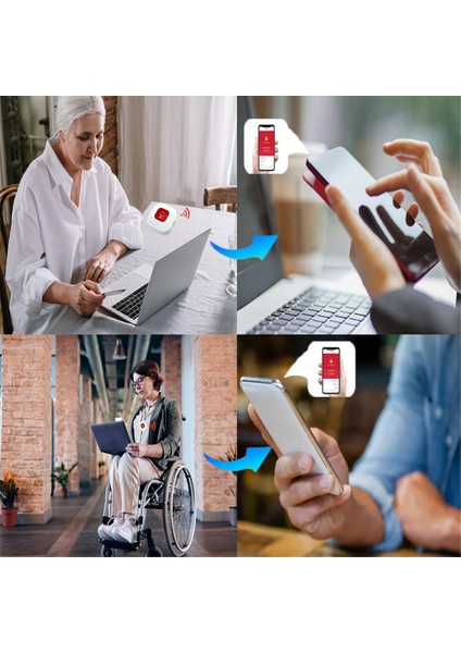Tuya Wifi Akıllı Sos Çağrı Düğmesi Kablosuz Bakıcı Çağrı Cihazı Telefon Uyarı Vericisi Yaşlılar Için Acil Çağrı Düğmesi (Yurt Dışından) fırsatları