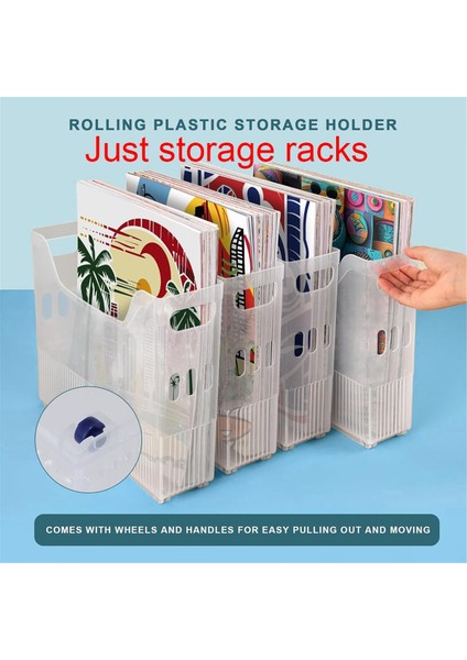 4 Parça 12 x 12 Inç Kağıt Saklama, Tekerlekli Scrapbook Kağıdı Saklama, Scrapbook Kağıdı Saklama, 12 x 12 Inç Kağıt (Yurt Dışından) fiyatları