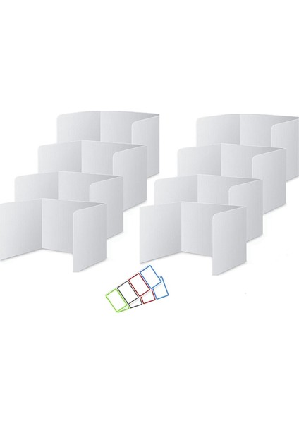 Öğrenciler Için 8'li Masa Bölücü, Su Geçirmez Plastik Çalışma Masası Bölücü, Kolay Temizlenebilir Gizlilik Sınıf Kalkanı Beyaz (Yurt Dışından) fiyatları