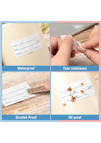 4 Rulo 2000 Parça Çıkarılabilir Dondurucu Etiketleri, 1 x 2 Inç Gıda Tarih Etiketleri Gıda Tarih Etiketleri Buzdolabı Gıda Etiketleri (Yurt Dışından) fırsatları