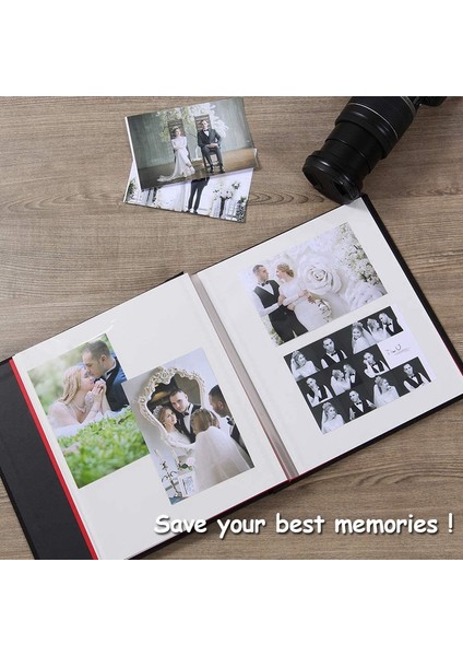 Düğün/aile/sevgililer Için Fotoğraf Albümü Kendinden Yapışkanlı Karalama Defteri Keten Kapaklı Kendin Yap Sevgililer Günü Hediyesi Anneler Siyah (Yurt Dışından) modelleri