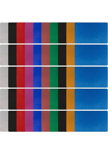 Kartvizitler, 50 Parçalı Gravür Boş Seti, 10 Renkli Kendin Yap Kartları. Ev Ofis Özelleştirmesi Için Çok Amaçlı Metal Boş Kartlar (Yurt Dışından)