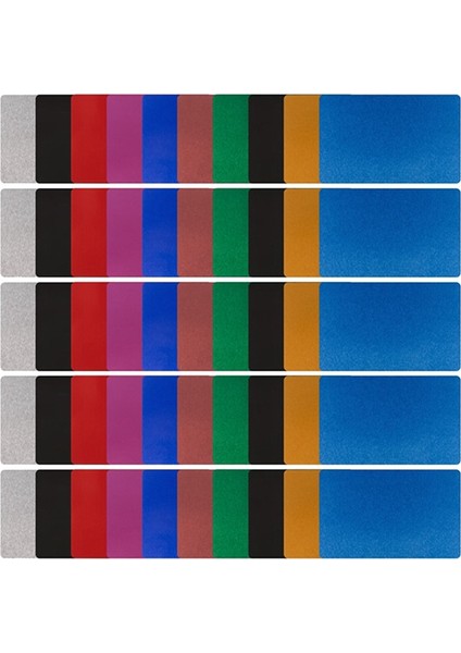 Kartvizitler, 50 Parçalı Gravür Boş Seti, 10 Renkli Kendin Yap Kartları. Ev Ofis Özelleştirmesi Için Çok Amaçlı Metal Boş Kartlar (Yurt Dışından) fiyatları