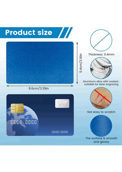 Kartvizitler, 50 Parçalı Gravür Boş Seti, 10 Renkli Kendin Yap Kartları. Ev Ofis Özelleştirmesi Için Çok Amaçlı Metal Boş Kartlar (Yurt Dışından) fırsatları