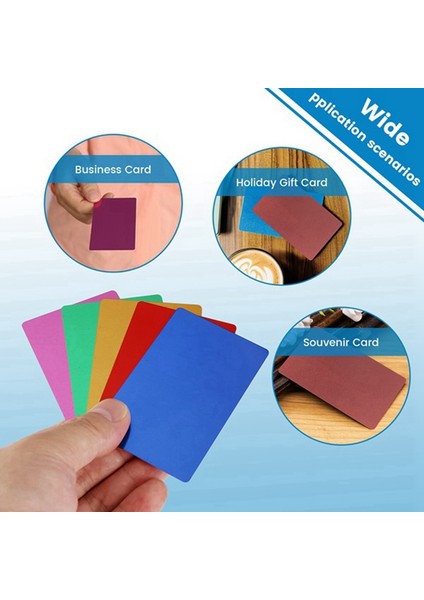 Kartvizitler, 50 Parçalı Gravür Boş Seti, 10 Renkli Kendin Yap Kartları. Ev Ofis Özelleştirmesi Için Çok Amaçlı Metal Boş Kartlar (Yurt Dışından) indirimleri