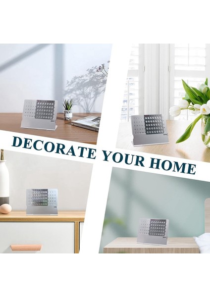 2'li Paket Mini Masa Takvimi, Alüminyum Alaşımlı Takvim, Ayarlanabilir Küçük Ayaklı Aylık Masaüstü Takvimi (Yurt Dışından) modelleri