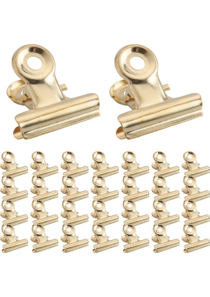 30'lu Paket 1 Inç Küçük Bulldog Menteşe Klipsleri, Metal Dosya Ataşları, Dosya Kağıt Para Kelepçeleri, Etiketler, Çantalar, Mağazalar, Ofis ve Ev Mutfakları Için (Açık Altın, 22 Mm) (Yurt Dışından)