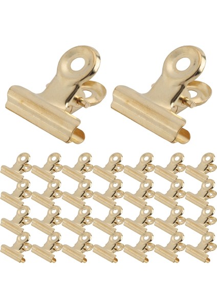 30'lu Paket 1 Inç Küçük Bulldog Menteşe Klipsleri, Metal Dosya Ataşları, Dosya Kağıt Para Kelepçeleri, Etiketler, Çantalar, Mağazalar, Ofis ve Ev Mutfakları Için (Açık Altın, 22 Mm) (Yurt Dışından) fırsatları