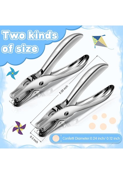 12'li Paket 1 Delikli Delgeç 1/4 ve 1/8 Inç Tek Delikli Delgeç Metal 5 Sayfa Kapasiteli Tek Delikli Delgeç Seti Kağıt Delgeçleri (Yurt Dışından) fırsatları