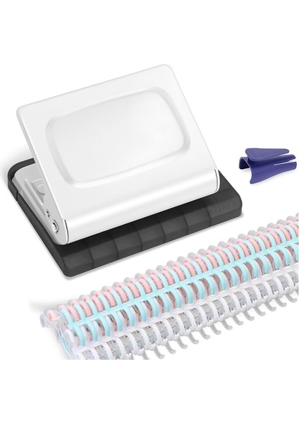 Planlayıcılar Için 10 Delik Delme Ciltleme Makinesi, 10 Çok Renkli Cilt Halkası, A4'te 30 Delik, A5 Beyaz'da 20 Delik (Yurt Dışından) fiyatları