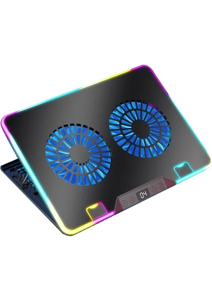 F36 Rgb Işıklı Oyun Dizüstü Bilgisayarı Soğutma Pedi, LCD Ekran, 7 Ayarlanabilir Açı, 11-17,3 Inç Dizüstü Bilgisayarlar Için 2 USB Bağlantı Noktası (Yurt Dışından) fiyatları