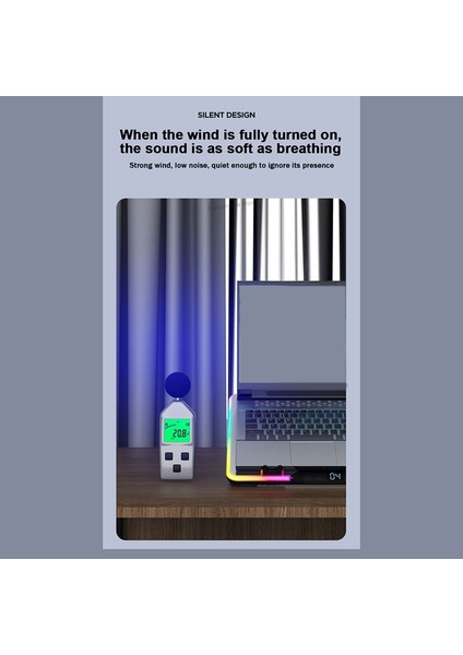F36 Rgb Işıklı Oyun Dizüstü Bilgisayarı Soğutma Pedi, LCD Ekran, 7 Ayarlanabilir Açı, 11-17,3 Inç Dizüstü Bilgisayarlar Için 2 USB Bağlantı Noktası (Yurt Dışından) modelleri
