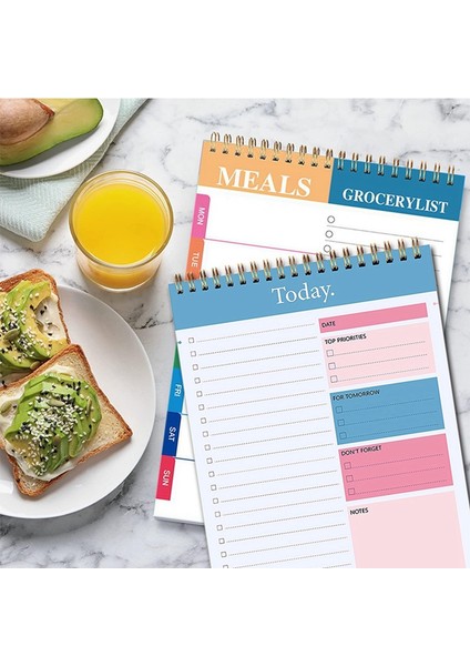2 Parça Yapılacaklar Listesi Not Defteri Planlayıcı Not Defteri, 5,6 x 8,5 Inç Haftalık Planlayıcı Günlük Görev Defteri Verimlilik Notu Düzenleyici (Yurt Dışından) modelleri