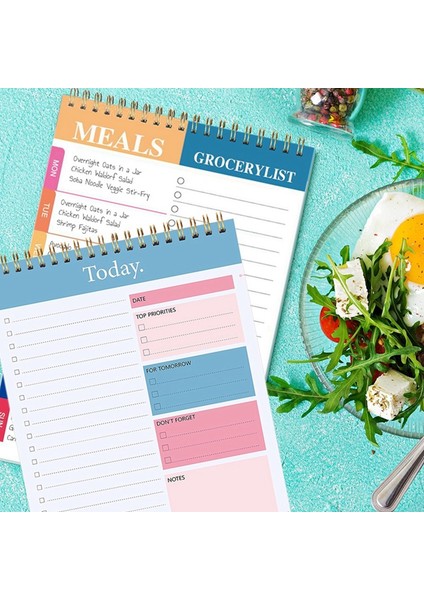 2 Parça Yapılacaklar Listesi Not Defteri Planlayıcı Not Defteri, 5,6 x 8,5 Inç Haftalık Planlayıcı Günlük Görev Defteri Verimlilik Notu Düzenleyici (Yurt Dışından) fırsatları