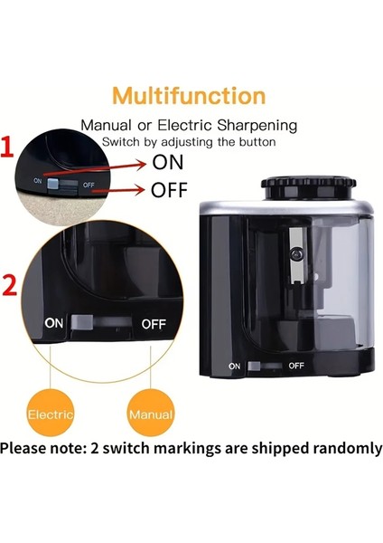 Ten-Wın Elektrikli Kalemtıraş Masaüstü Otomatik Kalemtıraş Öğrenciler, Ofisler ve Kırtasiyeler Için 6-8 Mm'lik Kalemlere Uygun (Yurt Dışından) indirimleri