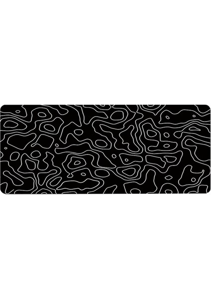 Masa Matı, Topografik Kontur Genişletilmiş Büyük Mouse Pad Bilgisayar Klavye Mouse Matı Kaymaz Tabanlı (31,5X11,8 Inç) D (Yurt Dışından)