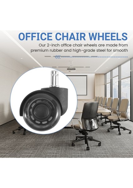 Ofis Koltuğu Tekerlekleri, Çalışma ve Oyun Koltuğu Için 2 Inç Yedek Yumuşak Sessiz Masa Tekerlekleri, Ağır Hizmet Tipi ve Güvenli Yuvarlanma (Yurt Dışından) indirimleri