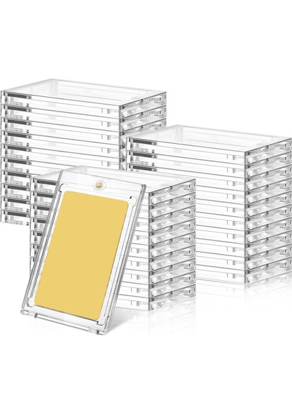 30 Adet 100 Pt Manyetik Kart Tutucu, Ticaret Kartları Için, Kalın Beyzbol Futbol Hokey Kartları Için Manyetik Kart Tutucu (Yurt Dışından)