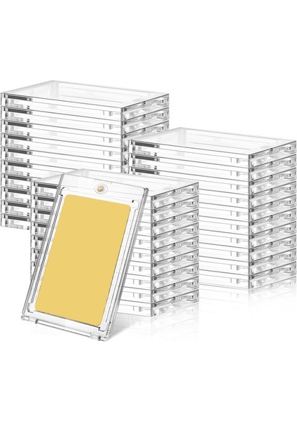 30 Adet 100 Pt Manyetik Kart Tutucu, Ticaret Kartları Için, Kalın Beyzbol Futbol Hokey Kartları Için Manyetik Kart Tutucu (Yurt Dışından) fiyatları