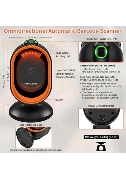 X30 1d Qr 2d Barkod Tarayıcı, Bilgisayarlar, Pc'ler, Dizüstü Bilgisayarlar ve Evrensel Pos Sistemleri Için Otomatik Masaüstü Barkod Tarayıcı Okuyucu (Yurt Dışından) modelleri