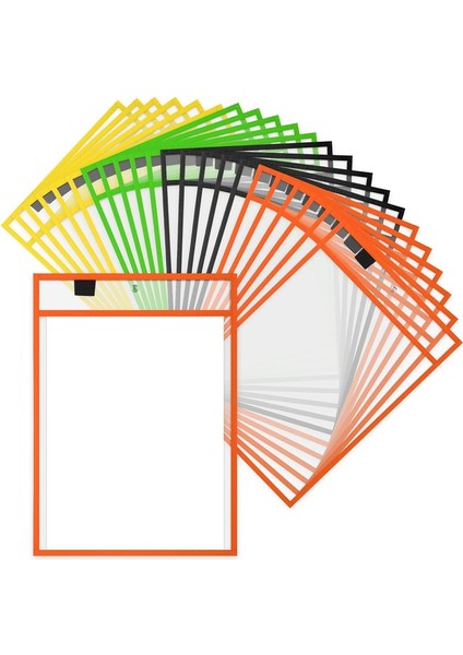 Öğretmen Ofisi Organizasyonu Için 28 Parçalı Iş Notu Tutucu Yeniden Kullanılabilir Not Tutucu Cep Plastik Dosya Çantası Kuru Silinebilir Kılıf (Yurt Dışından) fiyatları