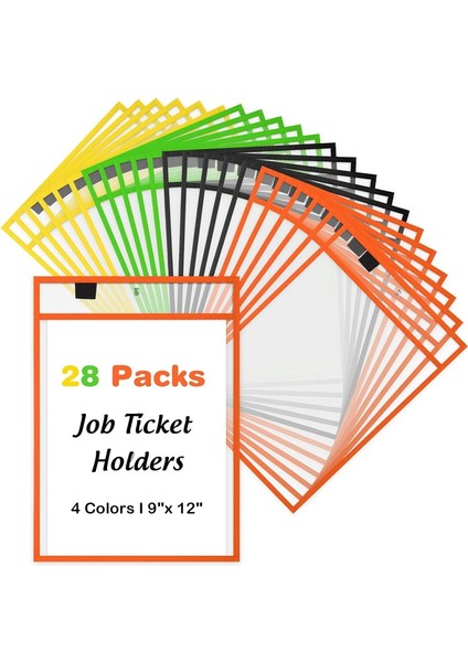 Öğretmen Ofisi Organizasyonu Için 28 Parçalı Iş Notu Tutucu Yeniden Kullanılabilir Not Tutucu Cep Plastik Dosya Çantası Kuru Silinebilir Kılıf (Yurt Dışından) modelleri