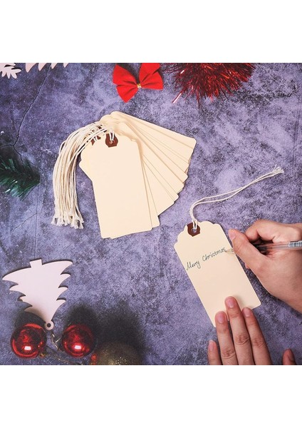 240 Adet 4 3/4 x 2 3/8 Inç Manila Etiketleri, Nakliye Etiketleri, Ipli Karton Etiketler, Güçlendirilmiş Delikli Asma Etiketleri, C (Yurt Dışından) indirimleri