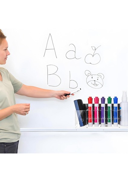 Manyetik Kuru Silinebilir Kalem Tutucu Şeffaf Akrilik Manyetik Kalem Tutucu 10 Yuva ve Silgi Tutucu Kalem Kalem Tutucu (Yurt Dışından) modelleri