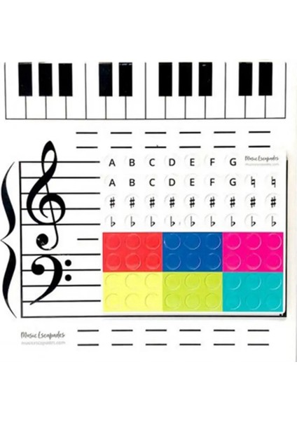 Çocuklar Için Manyetik Müzik Asası Tahtası Silinebilir Kağıt Eğlenceli Müzik Eğitimi Beyaz Tahta Oyuncağı (Yurt Dışından)