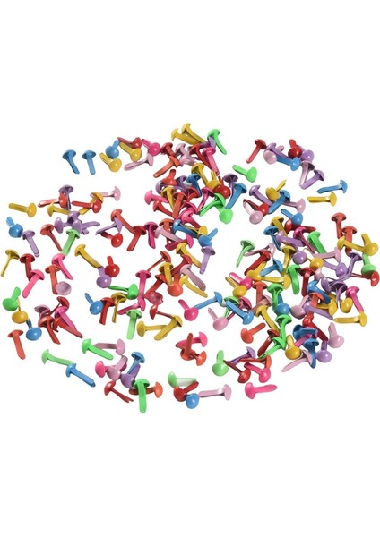 200 Adet Mini Paris Bağlantı Elemanı Seti Çok Renkli Damgalama Scrapbooking Dıy Aracı 4,5 mm (Yurt Dışından) modelleri
