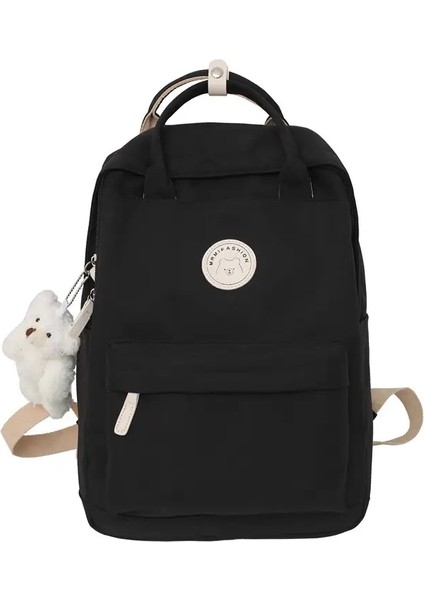 Moda Kadınlar Gençler Için Büyük Kapasite Sırt Çantası Siyah Okul Çantası Kadın Iş Seyahati Kitap Çantası Kız Su Geçirmez Yeni Mochilacolor: Beyaz/boyut: Bear Bebek ile (Yurt Dışından)