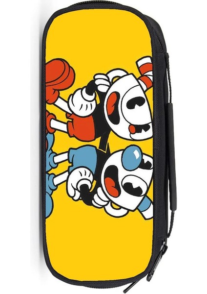 16 Inç Cuphead Oyunu Mugman Çocuklar Sırt Çantası Güzel Okul Çantası Erkek ve Kızlar Ortopedik Sırt Çantası Kalem Çantası Setscolor: 1 Adet Kalem Kutusu (Yurt Dışından)