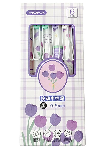 Yüksek Değerli Çiçek Tıklamalı Jel Kalem (Yurt Dışından)