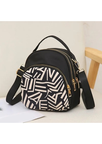 Üç Amaçlı Bayanlar Omuz Çok Amaçlı Mini Küçük Sırt Çantası Oxford Kumaş Haberci Çantası Kadınlar Için Omuz Çantaları Renk: Geometrik (Yurt Dışından)
