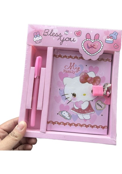 Karikatür Kilitli Sert Kapaklı Defter Seti (Yurt Dışından)