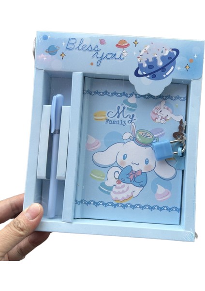 Karikatür Kilitli Sert Kapaklı Defter Seti (Yurt Dışından)