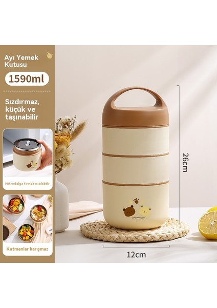 Yeni Büyük Kapasiteli Iki Katmanlı / Üç Katmanlı Yalıtımlı Öğle Yemeği Kutusu (Yurt Dışından)