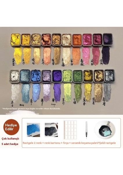 Dunhuang Renk Sistemi: Her Biri 20 Renk, 1ml Sedefli Suluboya Pigmenti (Yurt Dışından)