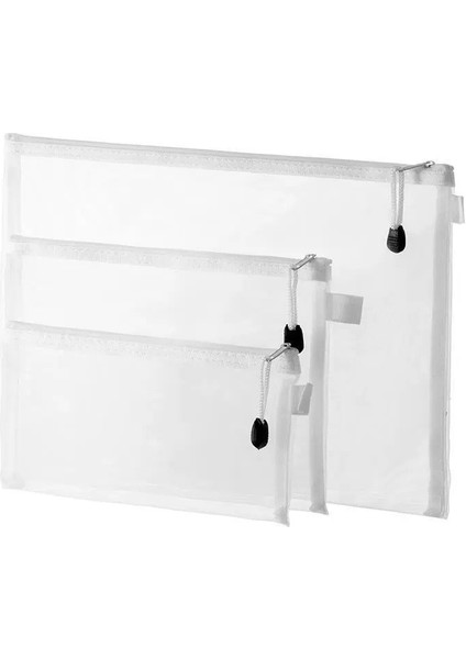 9 Parçalı Ofis Örgü Belge Çantası Seti A4 / A5 / A6 Şeffaf Veri Çantası Kalem Kutusu (Yurt Dışından)