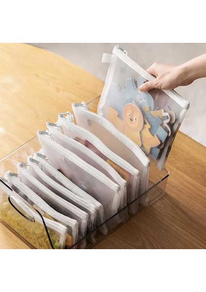 9 Parçalı Ofis Örgü Belge Çantası Seti A4 / A5 / A6 Şeffaf Veri Çantası Kalem Kutusu (Yurt Dışından) fiyatları