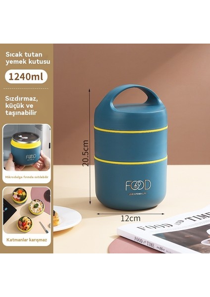 Yeni Büyük Kapasiteli Iki Katmanlı / Üç Katmanlı Yalıtımlı Öğle Yemeği Kutusu (Yurt Dışından)