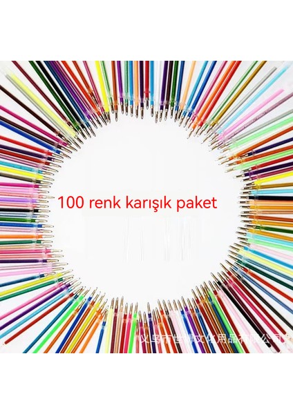 100 Renkli Nötr Floresan Kalem Ucu, 200 Adet (Yurt Dışından) fiyatları