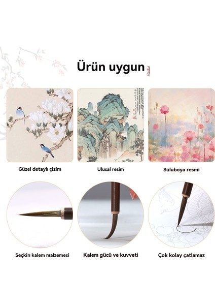 7 Parçalı Eskiz Kalem Seti Çin Boyama Özel Kurt Saç Çizgi Kalem Inme Inme Başlangıç Seti (Yurt Dışından) modelleri