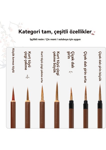 7 Parçalı Eskiz Kalem Seti Çin Boyama Özel Kurt Saç Çizgi Kalem Inme Inme Başlangıç Seti (Yurt Dışından) fırsatları