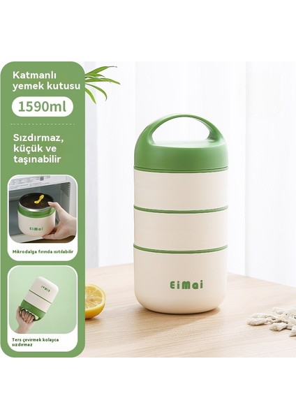 Yeni Büyük Kapasiteli Iki Katmanlı / Üç Katmanlı Yalıtımlı Öğle Yemeği Kutusu (Yurt Dışından)
