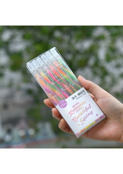 6 Gökkuşağı Gradyan Kalemi Üç Renkli Gradyan Jel Kalem (Yurt Dışından)