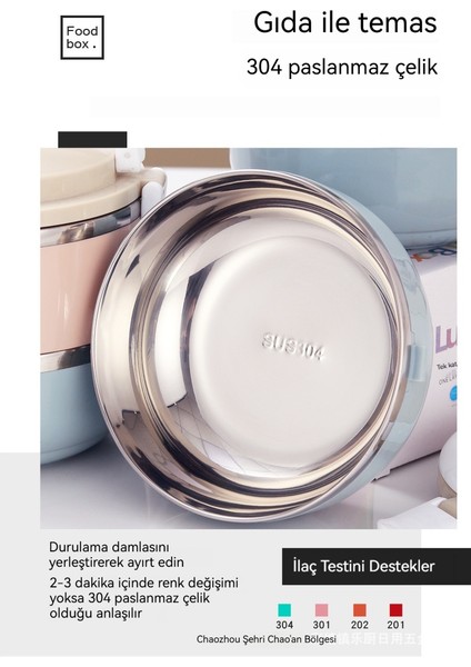 Yeni 304 Paslanmaz Çelik Yuvarlak Öğle Yemeği Kutusu (Yurt Dışından) fiyatları