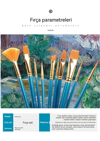 12 Parçalı Suluboya Fırçası ve Yağlı Boya Seti Seti (Yurt Dışından) fiyatları