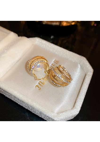 Yeni Fransız Retro Inci Geometrik Küpe Atılı Moda Mizaç Küpe Niş Işık Lüks Broş Takı (Yurt Dışından)